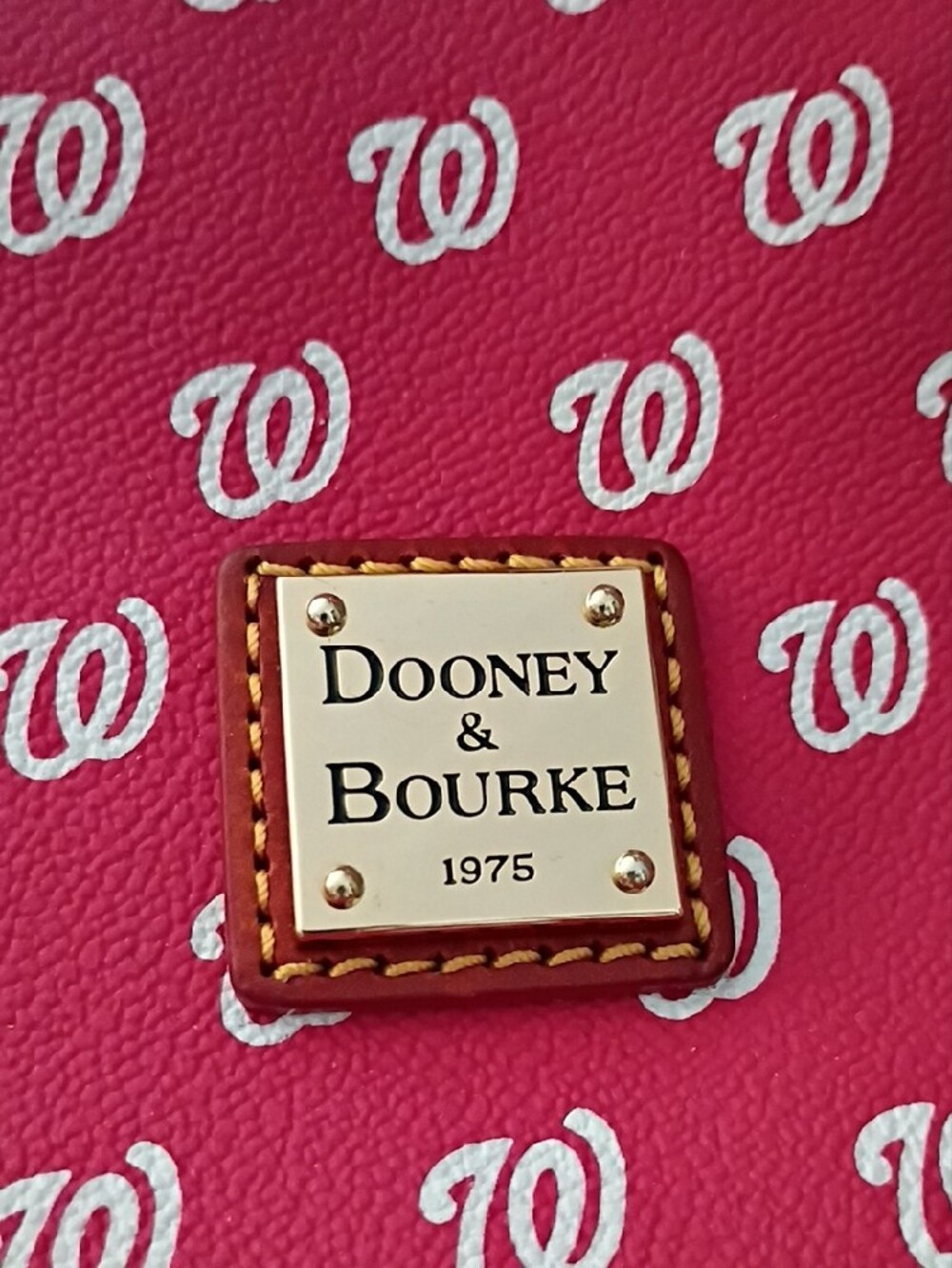 Dooney & Bourke Gretta Drawstring Bucket Bag with Washington Nationals Pattern - Picture 2 of 13